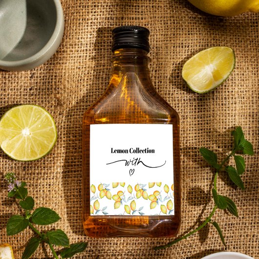 Lemon Pattern Likeurfles Etiket