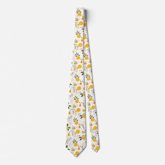 Lemon Pattern Men's Necktie  Stropdas (Voorkant)