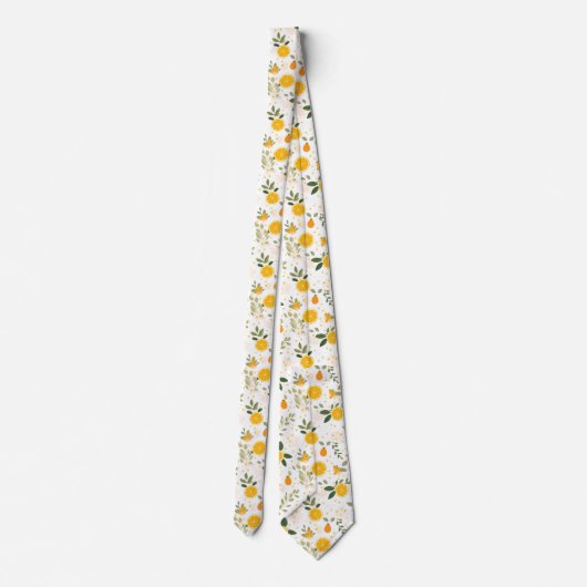 Lemon Pattern Men's Necktie  Stropdas (Achterkant)