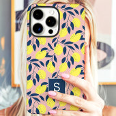 Lemon Pattern Monogram Case-Mate iPhone Case