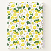 Lemon Pattern Monogram Name Recipe Notitieboek (Achterkant)
