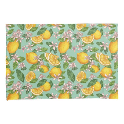 Lemon Pattern Pillow Hoesje Kussensloop (Voorkant-Rechts)