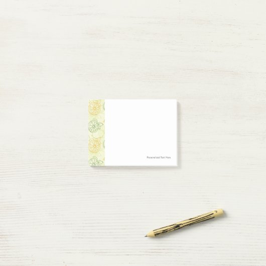 Lemon Pattern Post-it® Notes (Op bureau)
