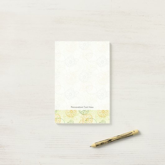 Lemon Pattern Post-it® Notes (Op bureau)
