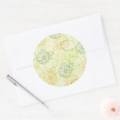 Lemon Pattern Ronde Sticker (Envelop)