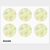 Lemon Pattern Ronde Sticker (Vel)