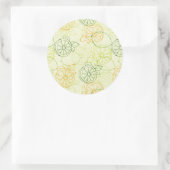 Lemon Pattern Ronde Sticker (Tas)