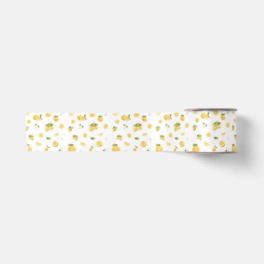 Lemon Pattern Satijnen Lint (Voorkant)