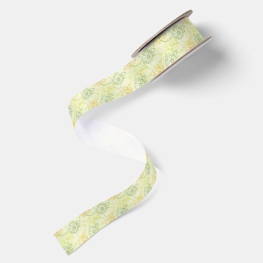 Lemon Pattern Satijnen Lint (Achterkant)