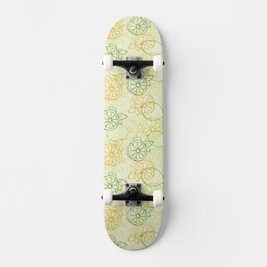Lemon Pattern Skateboard (Voorkant)