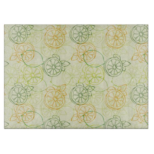 Lemon Pattern Snijplank (Voorkant)