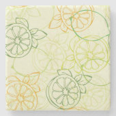 Lemon Pattern Stenen Onderzetter (Voorkant)