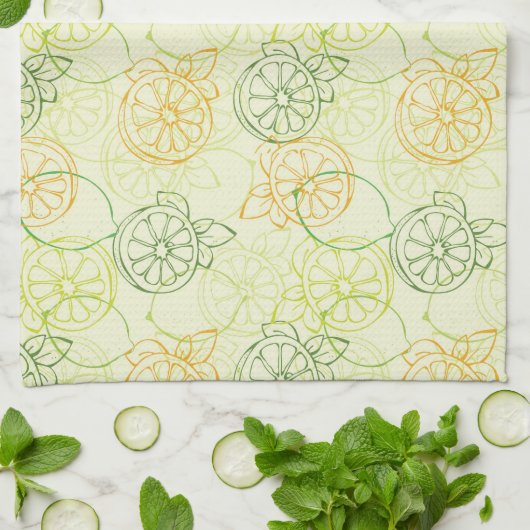 Lemon Pattern Theedoek (Gevouwen)
