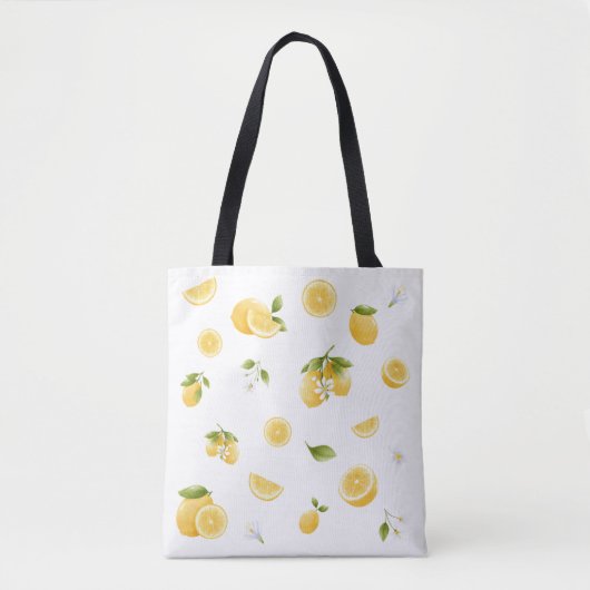 Lemon Pattern Tote Bag (Voorkant)
