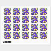Lemon Pattern Vierkante Sticker (Vel)