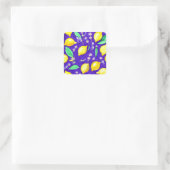 Lemon Pattern Vierkante Sticker (Tas)