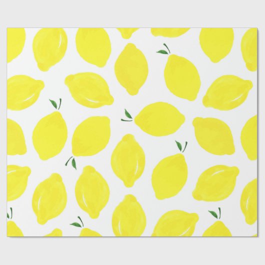 Lemon Pattern Wrapping Paper Cadeaupapier (Vlak)