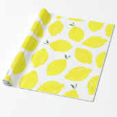 Lemon Pattern Wrapping Paper Cadeaupapier (Uitgerold)