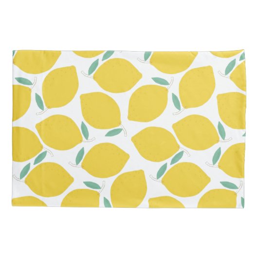 Lemon-Patterned Custom Achtergrond Kleur Kussensloop (Achterkant)