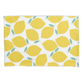 Lemon-Patterned Custom Achtergrond Kleur Kussensloop (Voorkant)