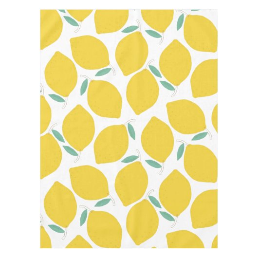 Lemon-Patterned Custom Achtergrond Kleur Tafelkleed (Voorkant)