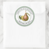 LEMON PEAR Marmalade 1930  Green Ronde Sticker (Tas)