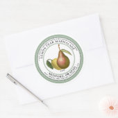 LEMON PEAR Marmalade 1930  Green Ronde Sticker (Envelop)