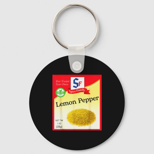 Lemon Pepper Condiment Costume Holiday Sce Costume Sleutelhanger (Voorkant)