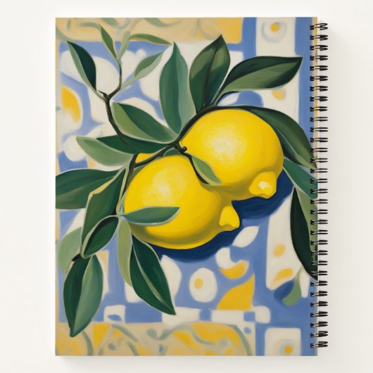 Lemon Personalized Modern Style Recipe Book Notitieboek (Achterkant)