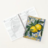 Lemon Personalized Modern Style Recipe Book Notitieboek (Binnen)
