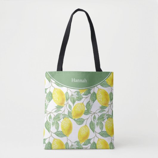 Lemon persoonlijk tote bag (Voorkant)