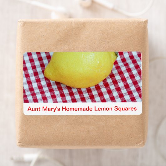 Lemon Picnic met aangepaste tekst Etiket (Insitu)