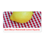 Lemon Picnic met aangepaste tekst Etiket (Voorkant)