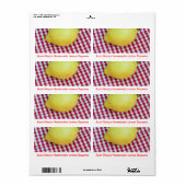 Lemon Picnic met aangepaste tekst Etiket (Full Sheet)
