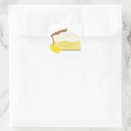 Lemon Pie Vierkante Sticker (Tas)