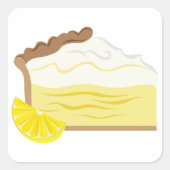 Lemon Pie Vierkante Sticker (Voorkant)