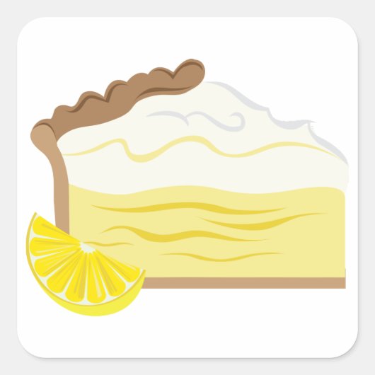 Lemon Pie Vierkante Sticker (Voorkant)