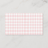 Lemon Pink Bow coquette baby shower Luier Raffle Informatiekaartje (Achterkant)