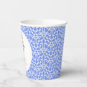 Lemon Pink Bow La Dolce Vita Baby shower Papieren Bekers (Links)