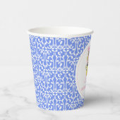 Lemon Pink Bow La Dolce Vita Baby shower Papieren Bekers (Rechts)