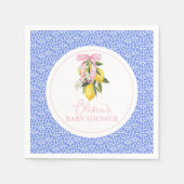 Lemon Pink Bow La Dolce Vita Baby shower Servet (Voorkant)