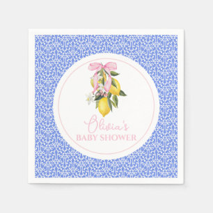 Lemon Pink Bow La Dolce Vita Baby shower Servet