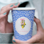 Lemon Pink Bow preppy 1e verjaardag Papieren Bekers