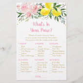 Lemon Pink Gold Floral Wat zit er in je portemonne (Voorkant)