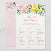 Lemon Pink Gold Floral Wat zit er in je portemonne (Voorkant / Achterkant)