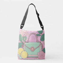 Lemon & Pink Lollipop AI art Crossbody Tas