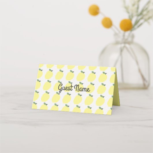 Lemon Place Cards 1 [Gepersonaliseerd] Plaatskaartje (Voorkant)