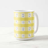 Lemon Plaid Monogram Koffiemok (Voorkant rechts)