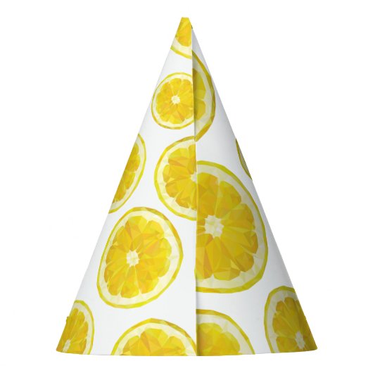 Lemon plak grappig geel, modern design feesthoedjes (Achterkant)