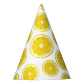 Lemon plak grappig geel, modern design feesthoedjes (Voorkant)